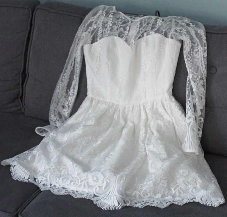 Biała tiulowa sukienka S/M