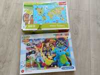 Puzzle puzle mapa świata 100 elementów i Toy Story 180