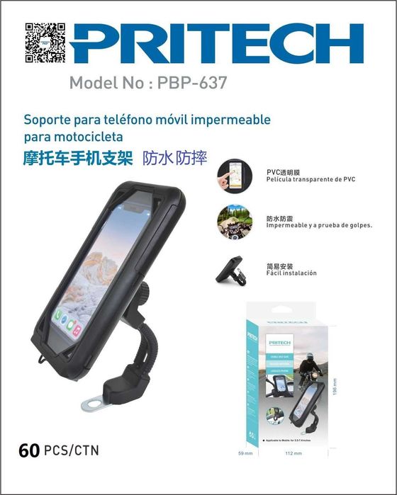 Suporte impermeável para telemóvel (mota )