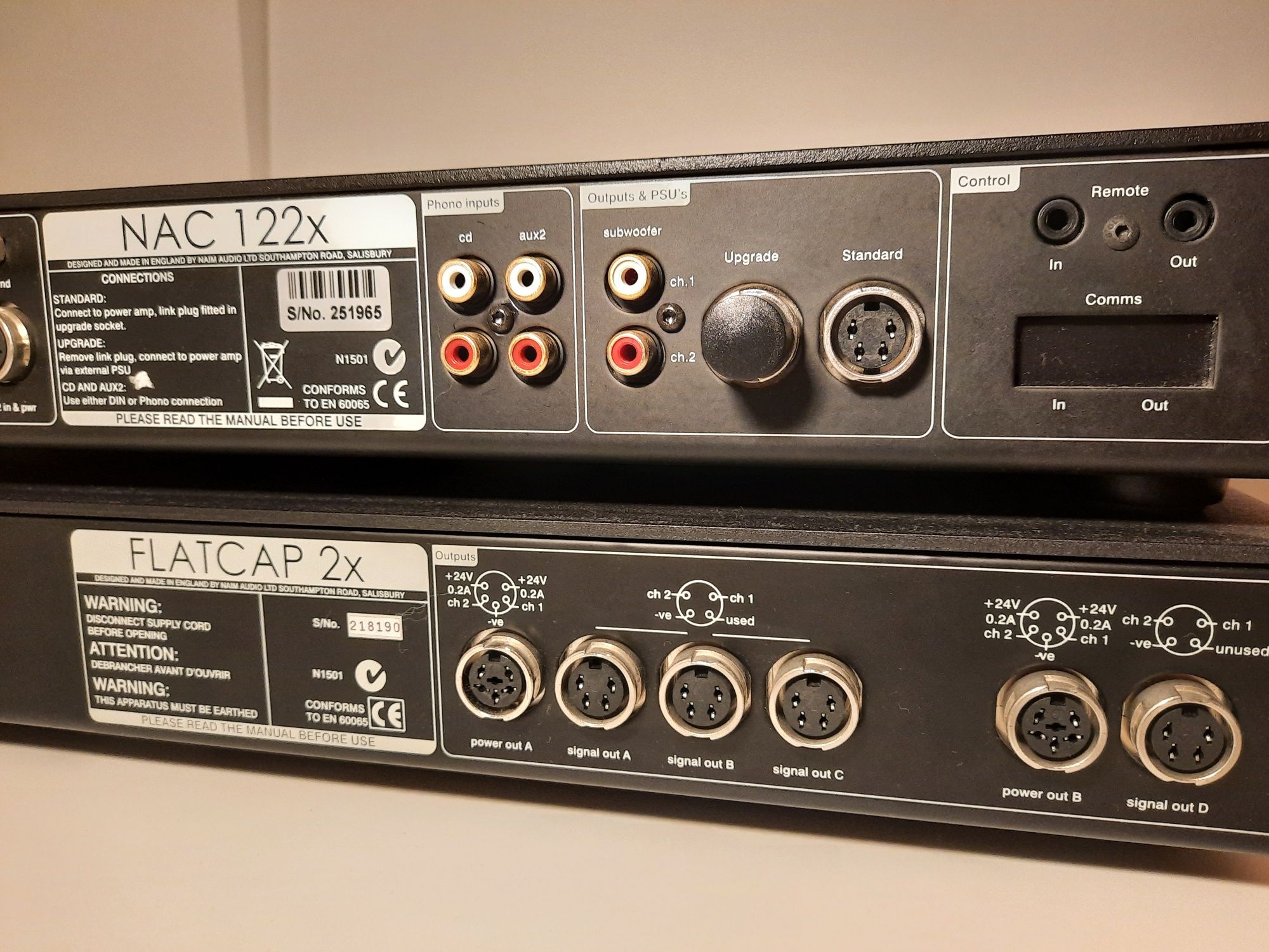 Naim NAC 122X e Flatcap 2X pré-amplificador + fonte de alimentação