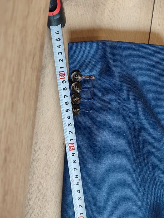 Granatowy garnitur męski. Komplet marynarka + spodnie