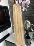 Kucyk na gumce blond ciemny peruka 60 cm włosy