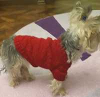 Вязанная одежда для собак свитер кофта