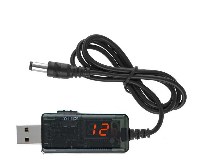 Кабель для роутера, підвищує напругу з 5V до 9v/12v