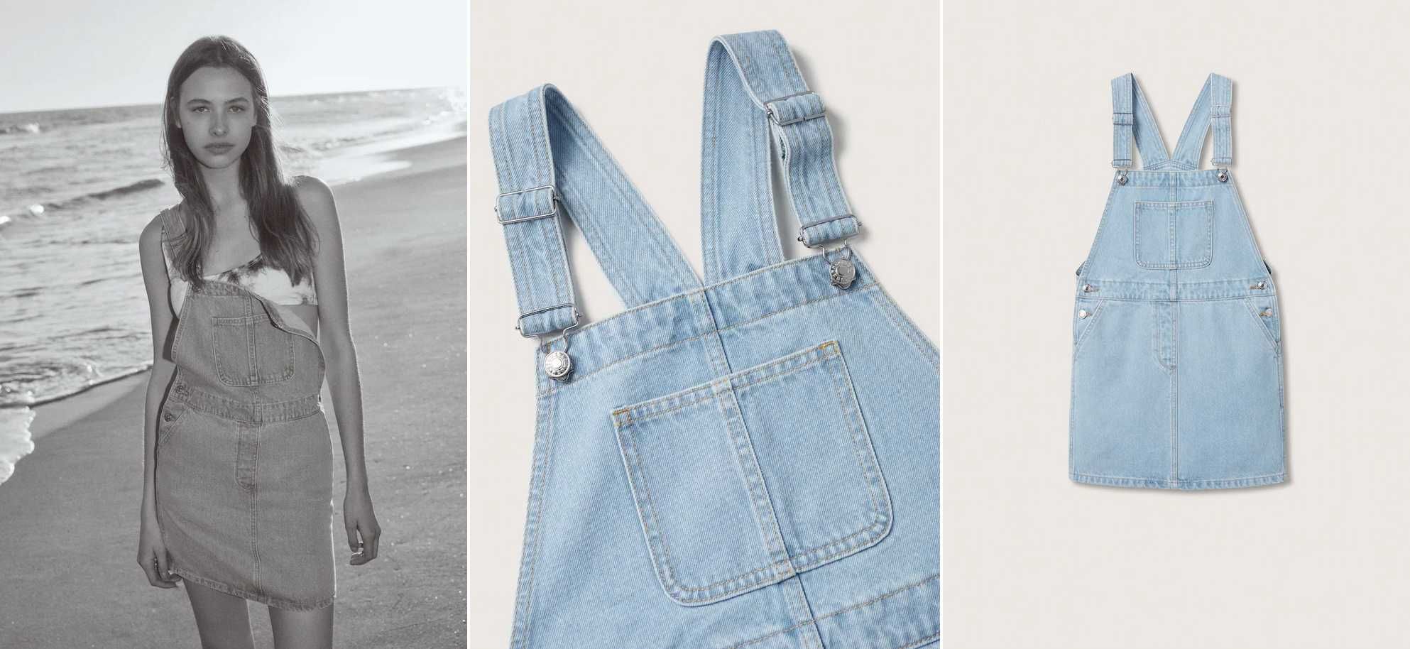 Mango Teen sukienka ogrodniczka jeans dżinsowa 10 lat