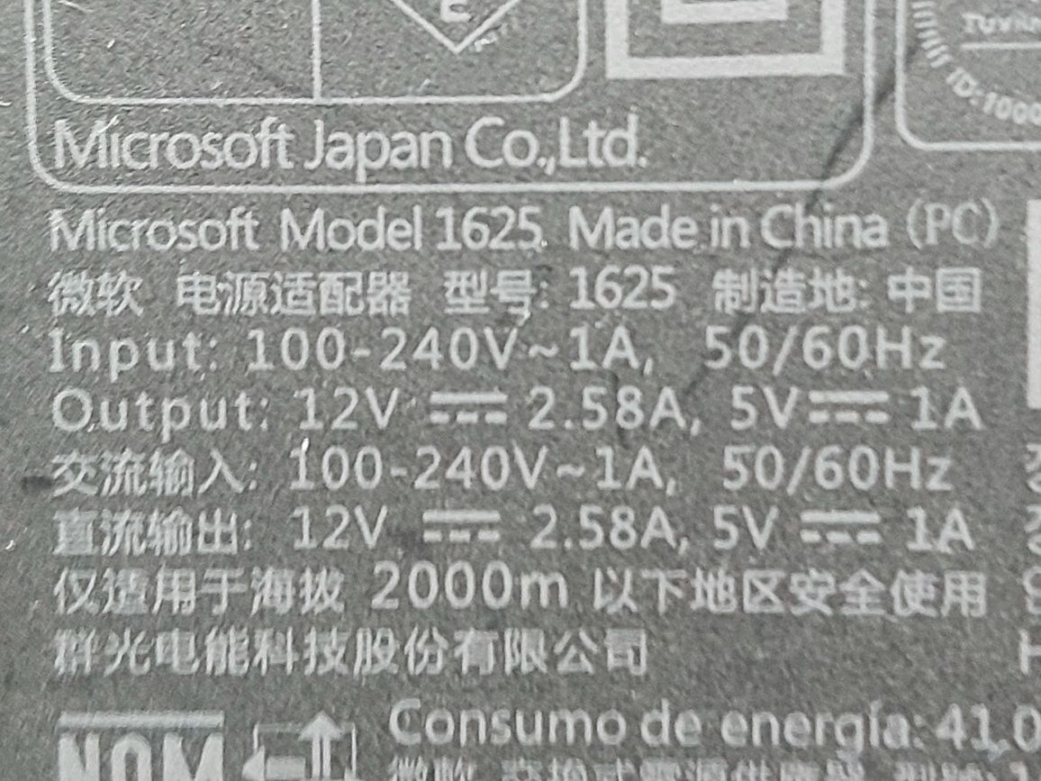 zasilacz Microsoft Surface Pro model 1625