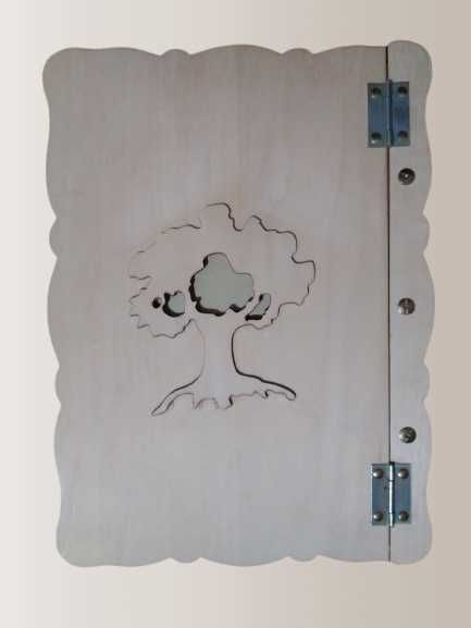 Дерев'яний альбом-скрепбук  весільна книга побажань (гостьова книга)