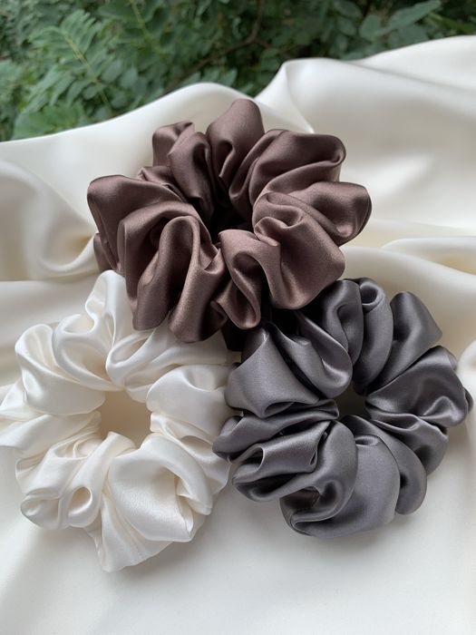 Подарок Шовкові резинки для волос 100 % натуральний шовк