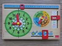 Jogos Relógio/Calendário, Letras, Numeros (em madeira)-Toys r Us Goula