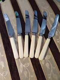 Vintage bakelit 6 noży nierdzewnych z rączką bakelitowa