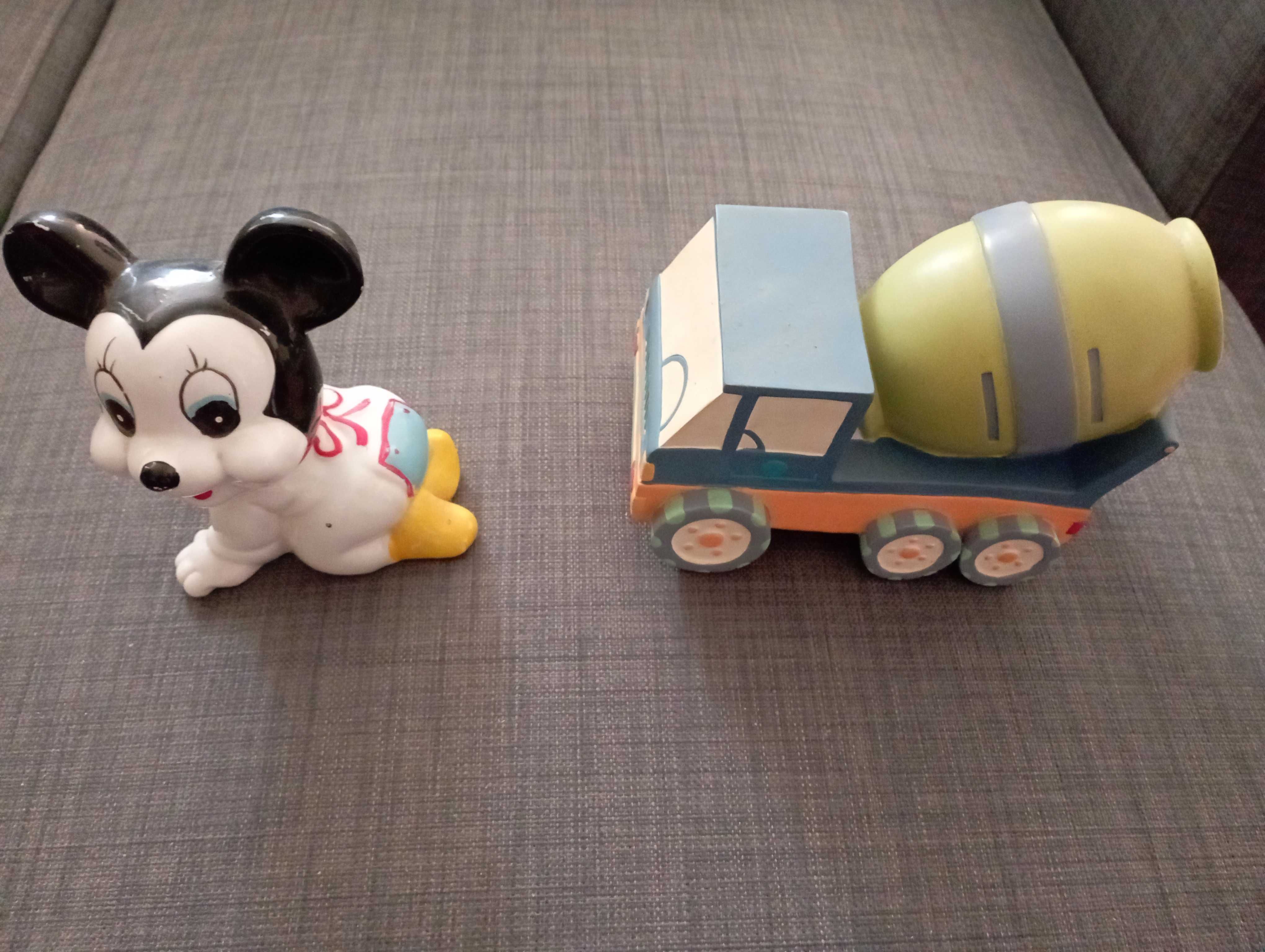 Mealheiro em loiça para criança Mickey e camião