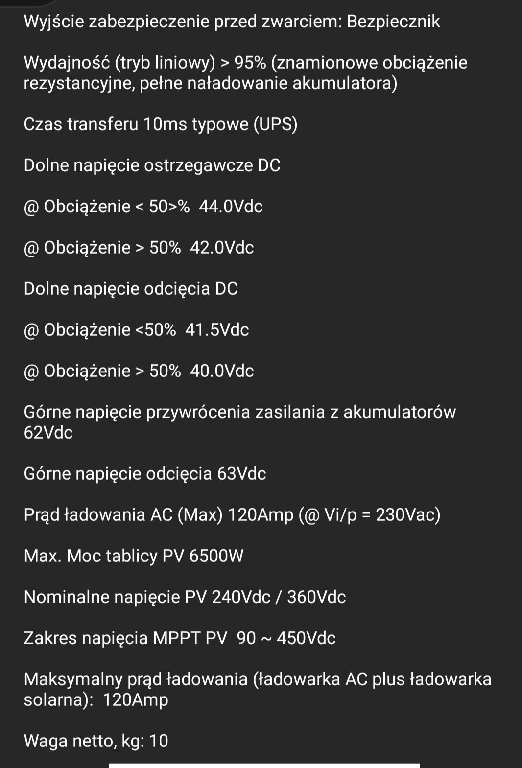 Inwerter hybrydowy 6,2 ; 1fazowy
