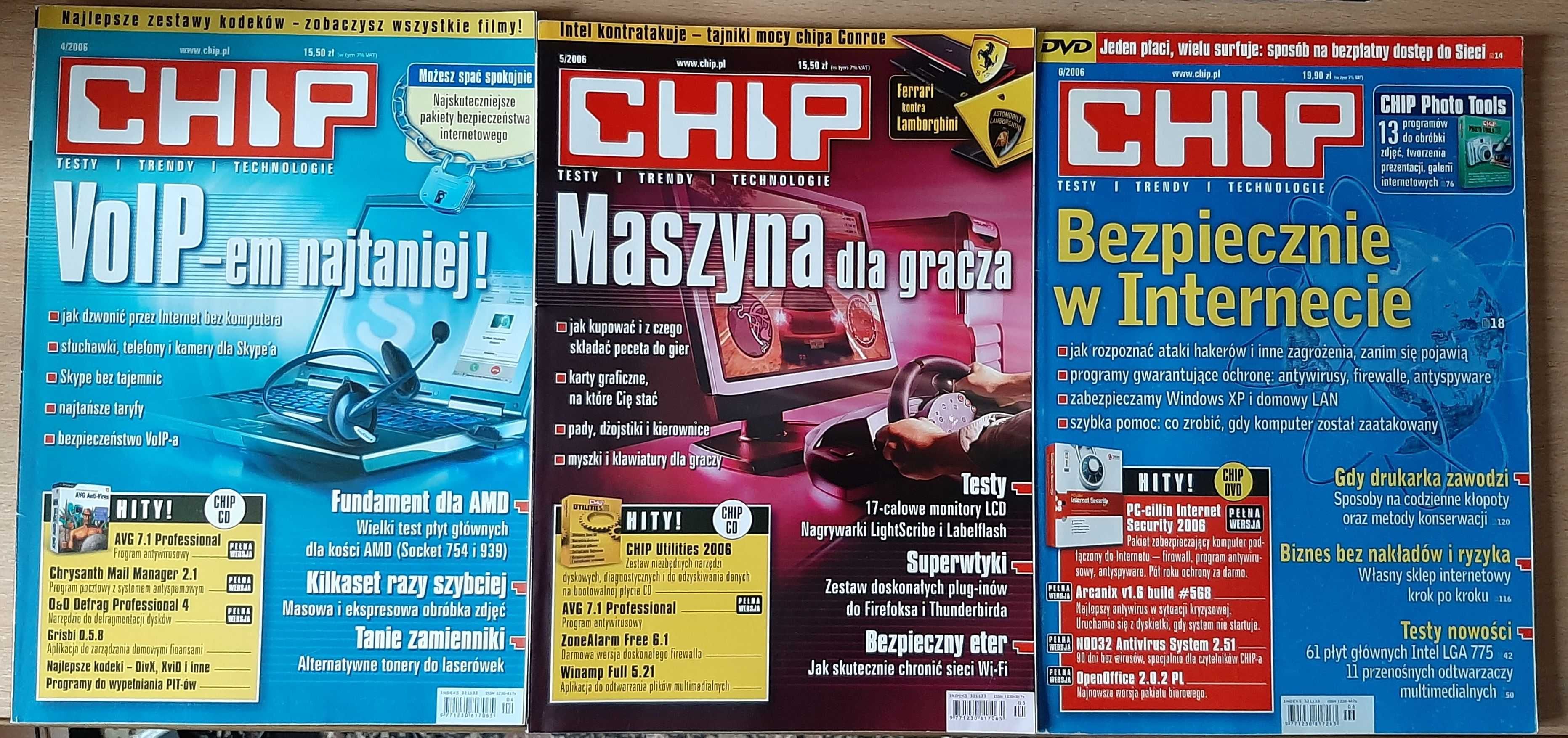 Magazyn czasopismo CHIP 2006 12 numerów + płyty