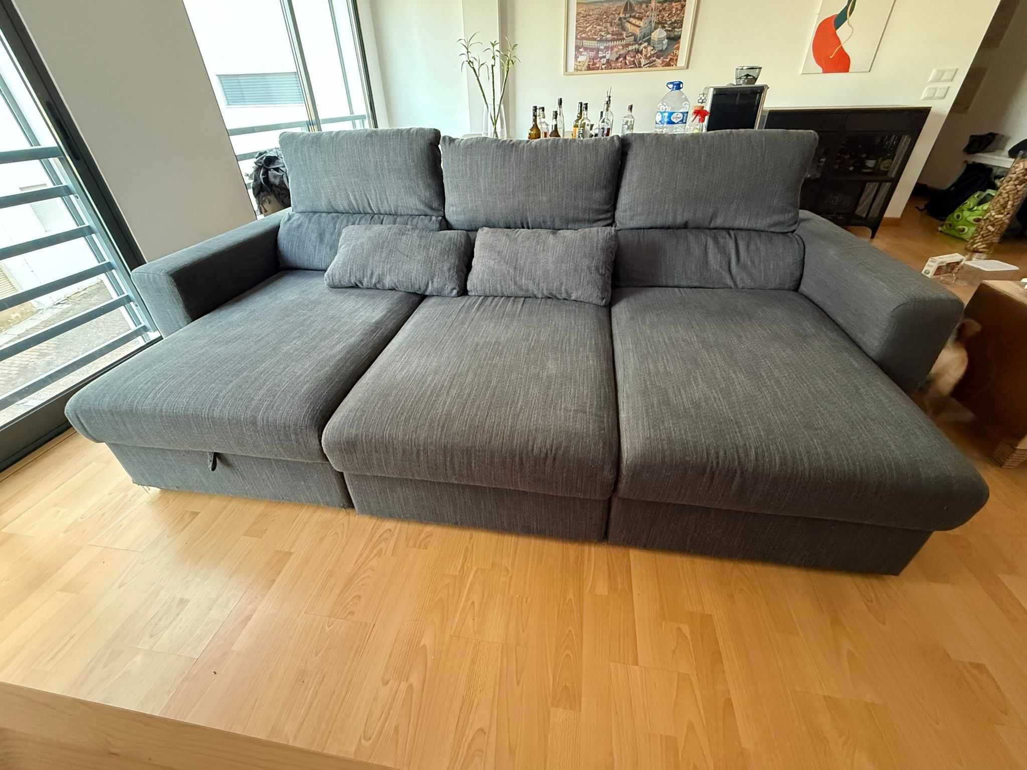 Sofá IKEA ESKILSTUNA 3 Lugares com Chaise-Longue – Hillared Antracite