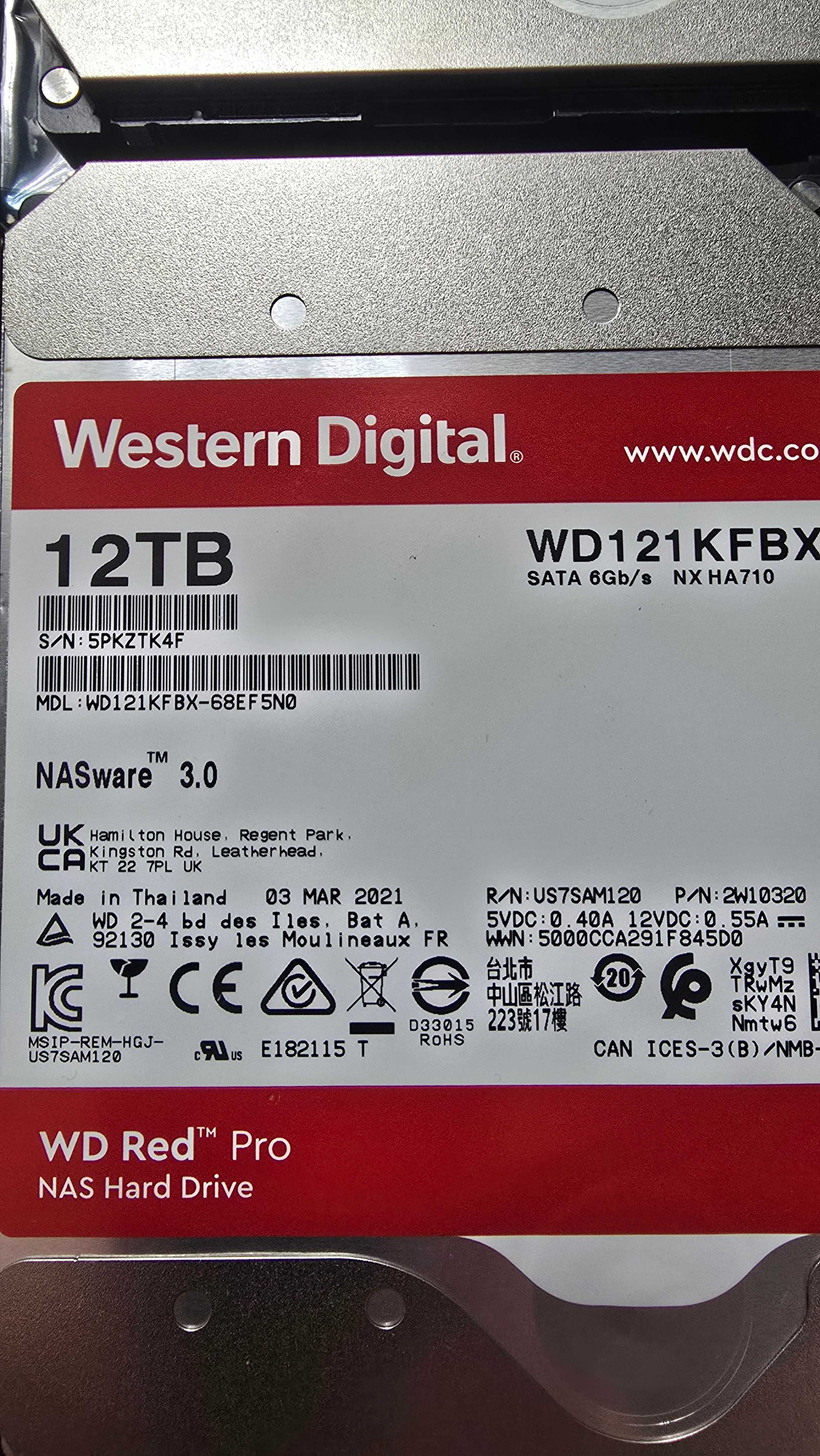 Dysk WD Red PRO 4x12 TB WD121KFBX