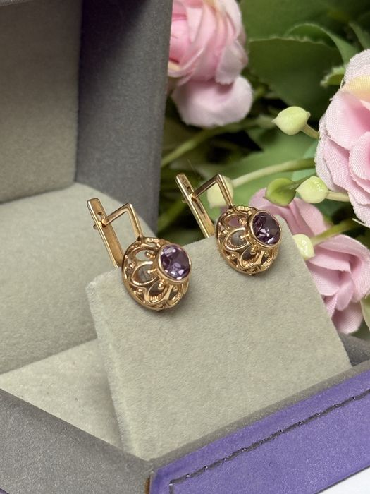 Золотые серьги 583 пробы СЮЗ