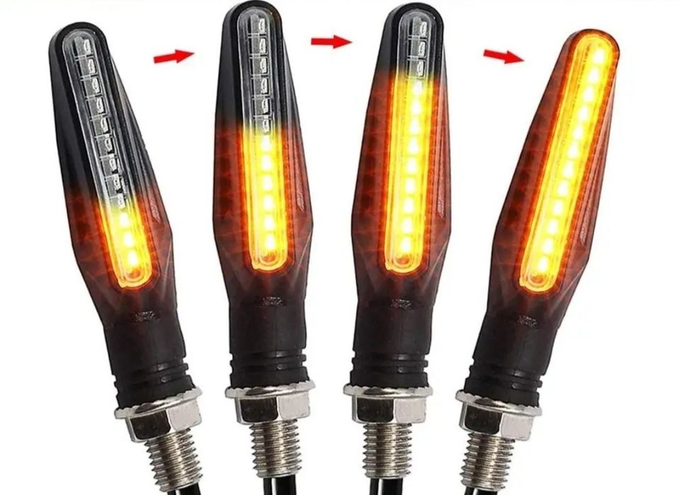 Piscas de moto efeito ascendente relé interno