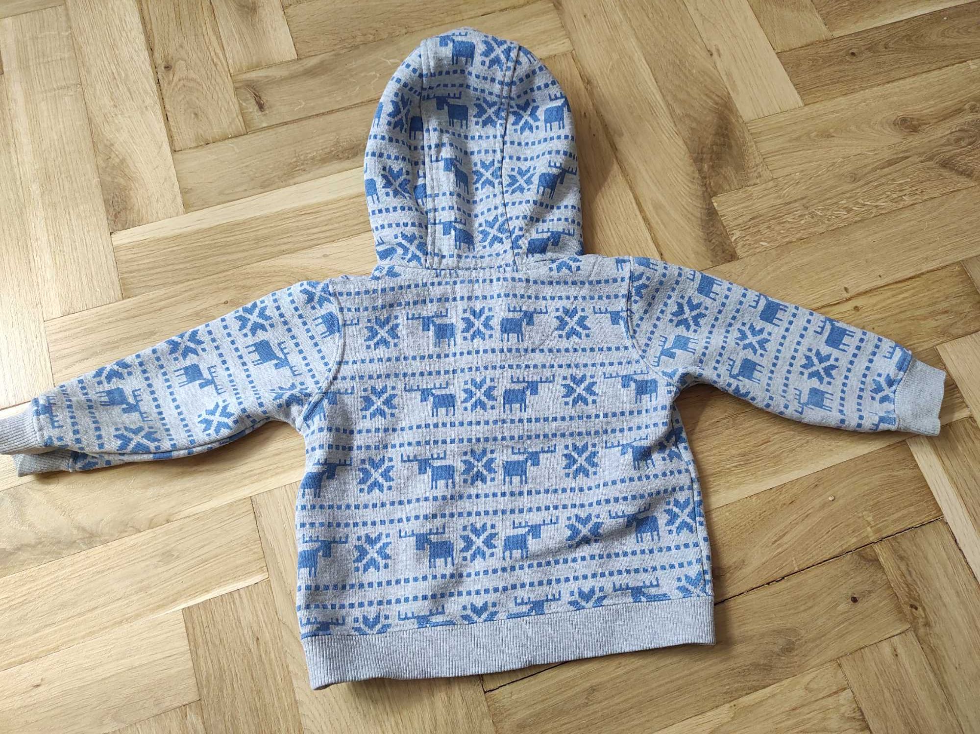 Ciepła bluza z reniferami, nutmeg 74