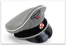 MC047 czapka oficerska SŁUŻBOWA WAFFEN-SS szara