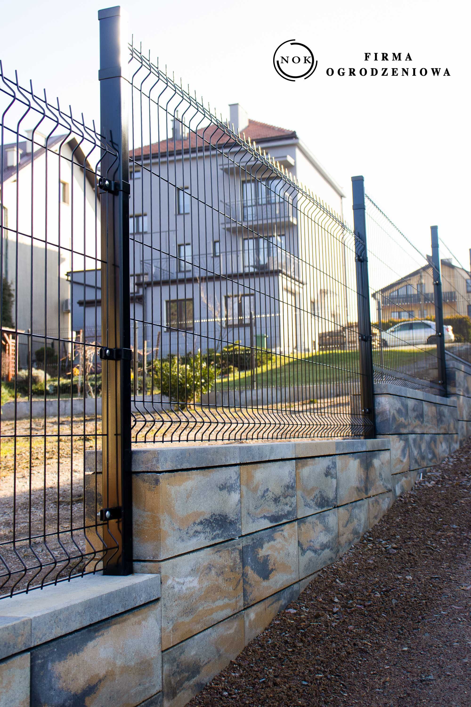 Ogrodzenie z bloczków oraz fundamenty, Brzezie