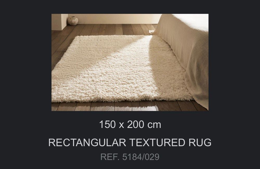 Tapete branco rectangular novo