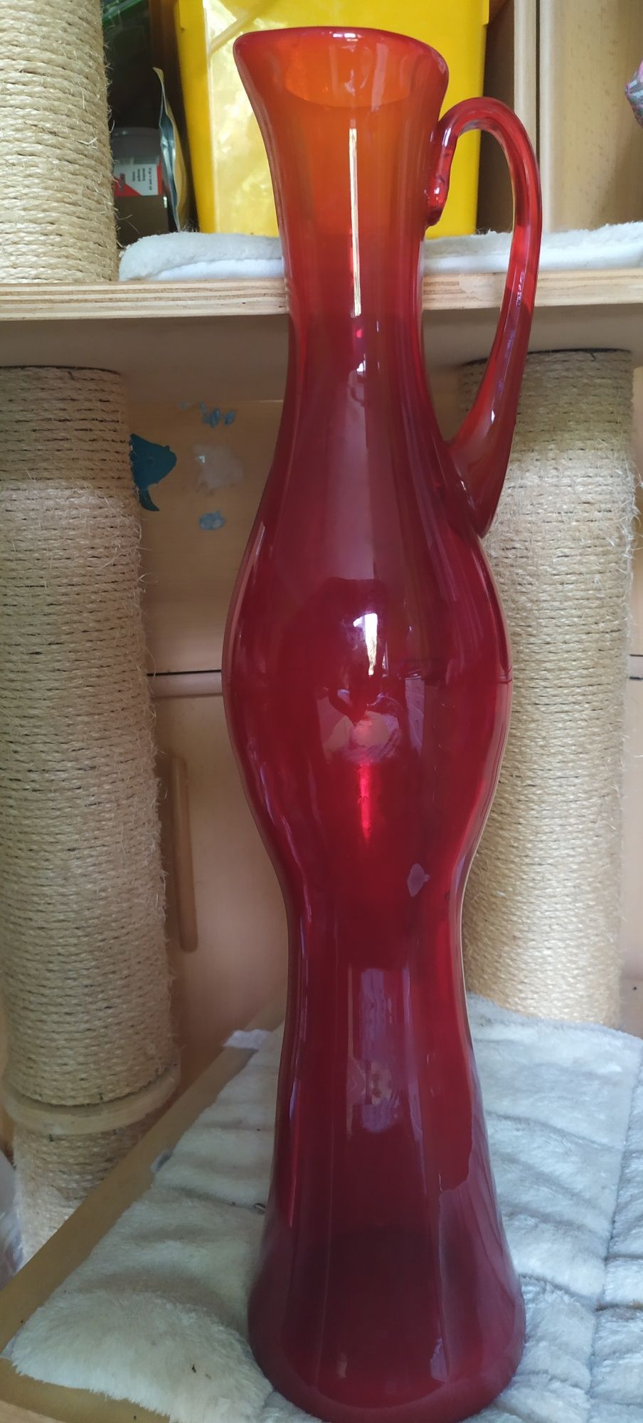 Dzbanek,wazon horbowy PRL kolorowe szkło