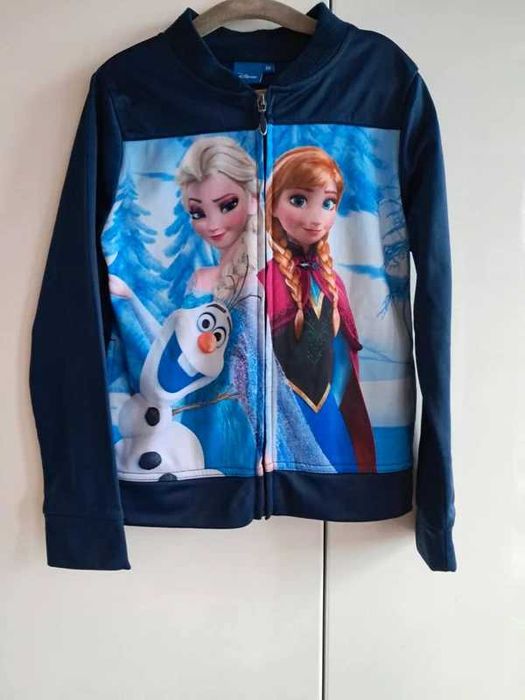 Nowość 2025:) zasuwana bluza Frozen Kraina Lodu Disney 128