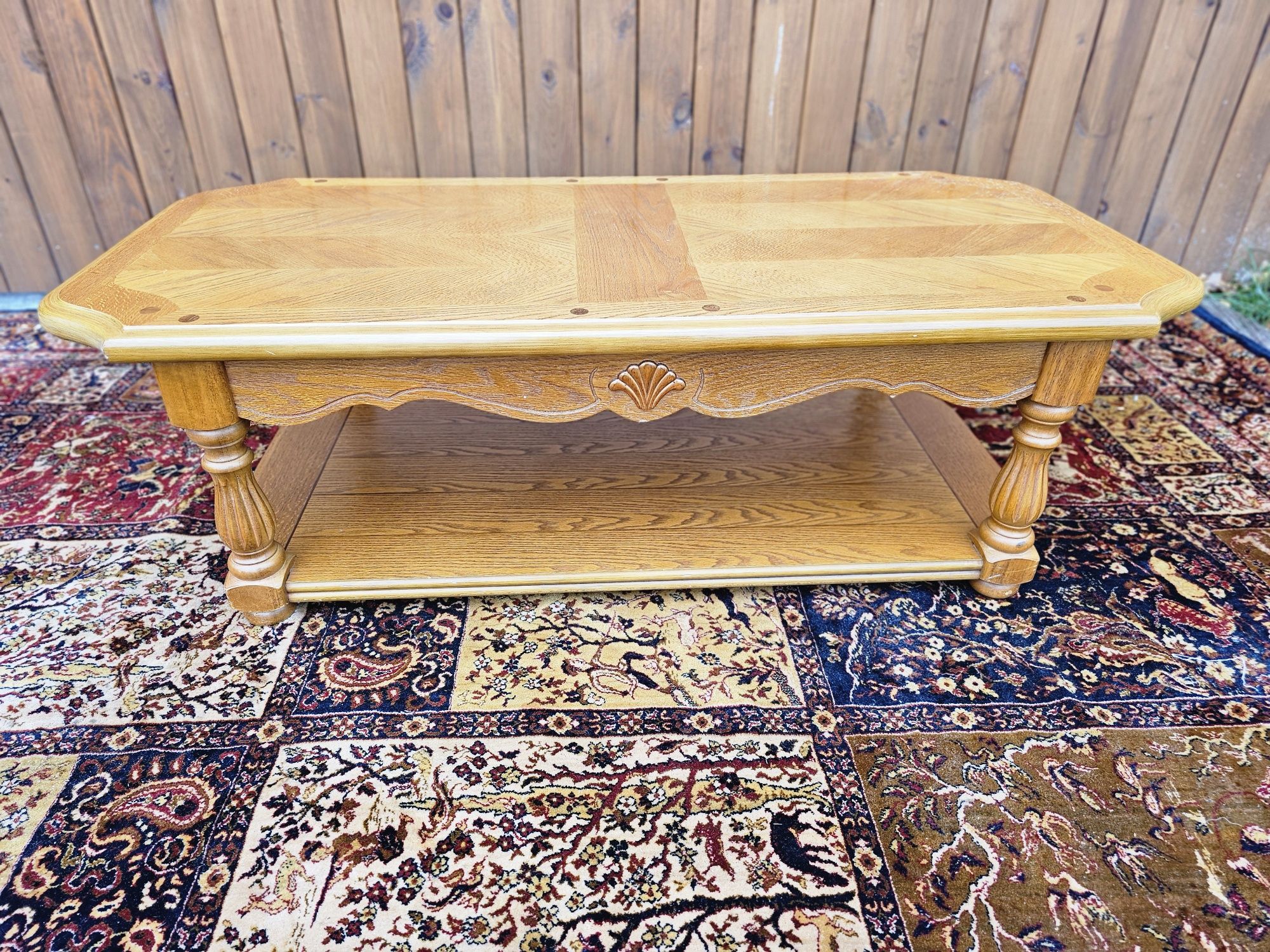 Ława  dębowa jasna 131 x 63 cm #1403 Stylowy Węgrów