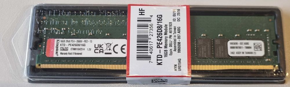 KTD-PE426D8/16G Kingston 16GB DDR4 2666MHz DIMM Reg ECC DELL