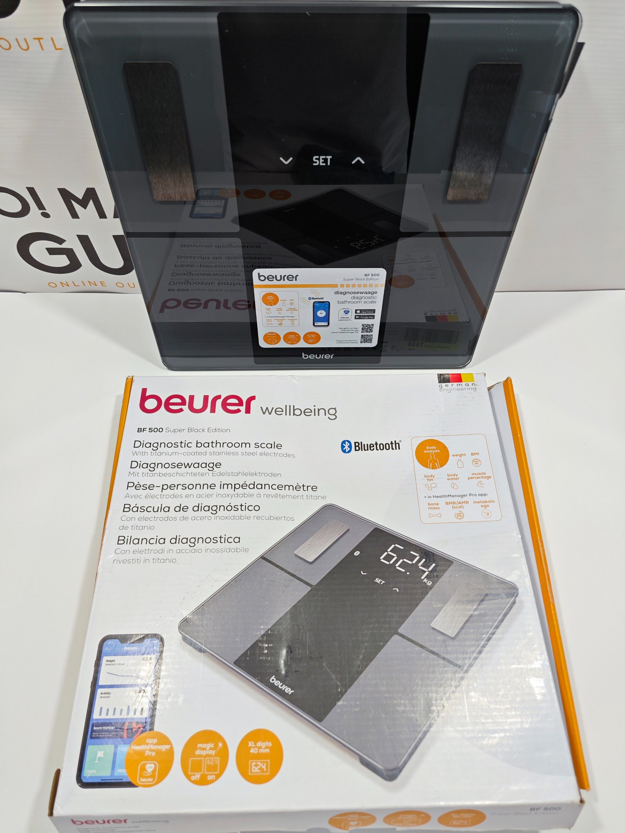 Waga Łazienkowa Beurer Bf 500 Analiza Skłądu Ciała Bluetooth Bmi 180Kg
