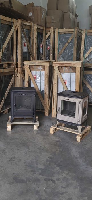 Камін піч буржуйка  Hosseven 8005-c  беж 10 kw