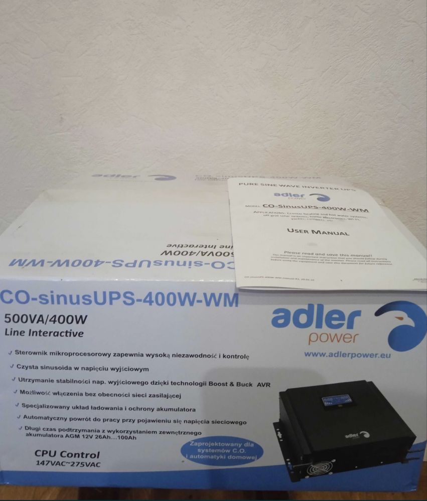 Инвертор 12В Adler Power UPS
