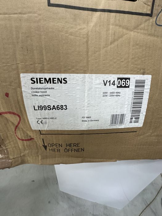 90 см/Телескопічна витяжка Siemens Li99sa683