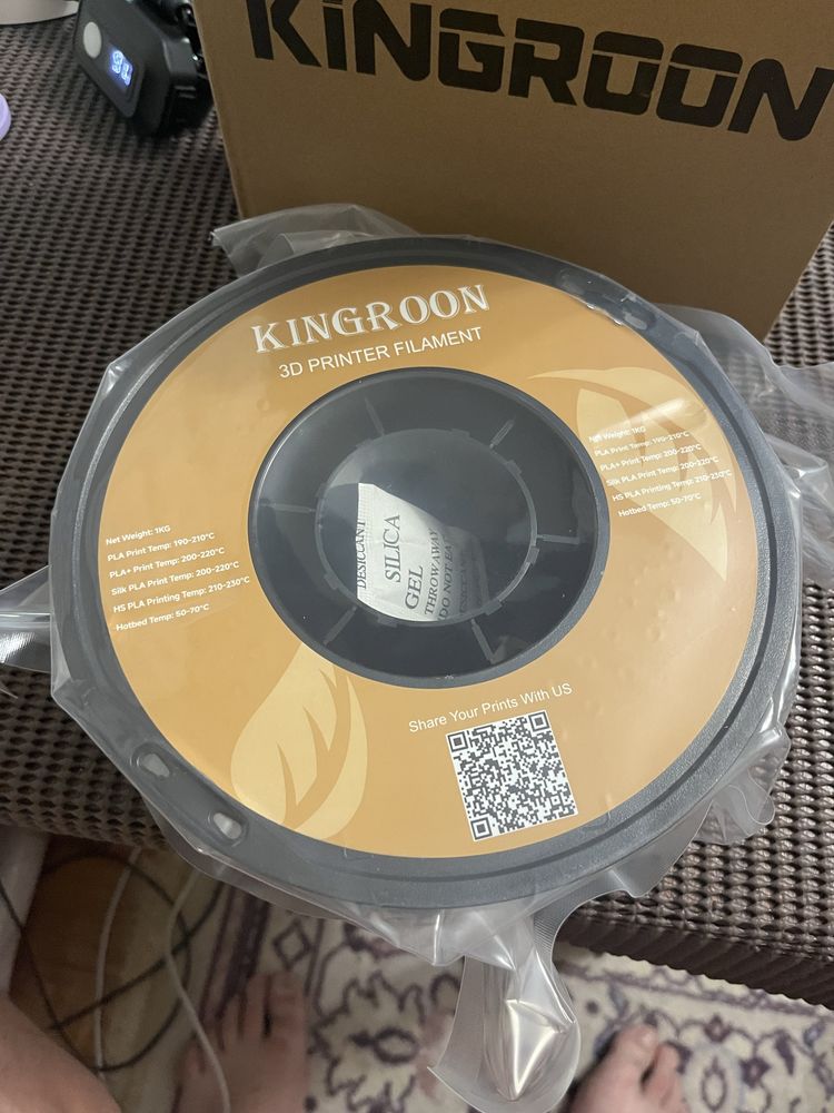 філамент Kingroon 1.75мм 1кг PLA Чорний
