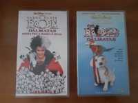 2 VHS: "Os 101 Dálmatas" + "Os 102 Dálmatas" (Disney)