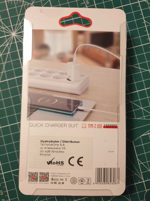 UNIWERSALNA Ładowarka sieciowa 2,4A + kabel typC