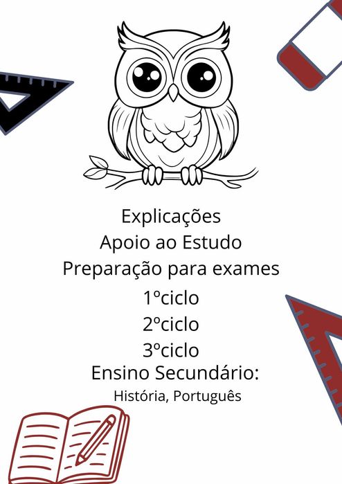 Explicações/Apoio ao estudo/ Preparação para exame