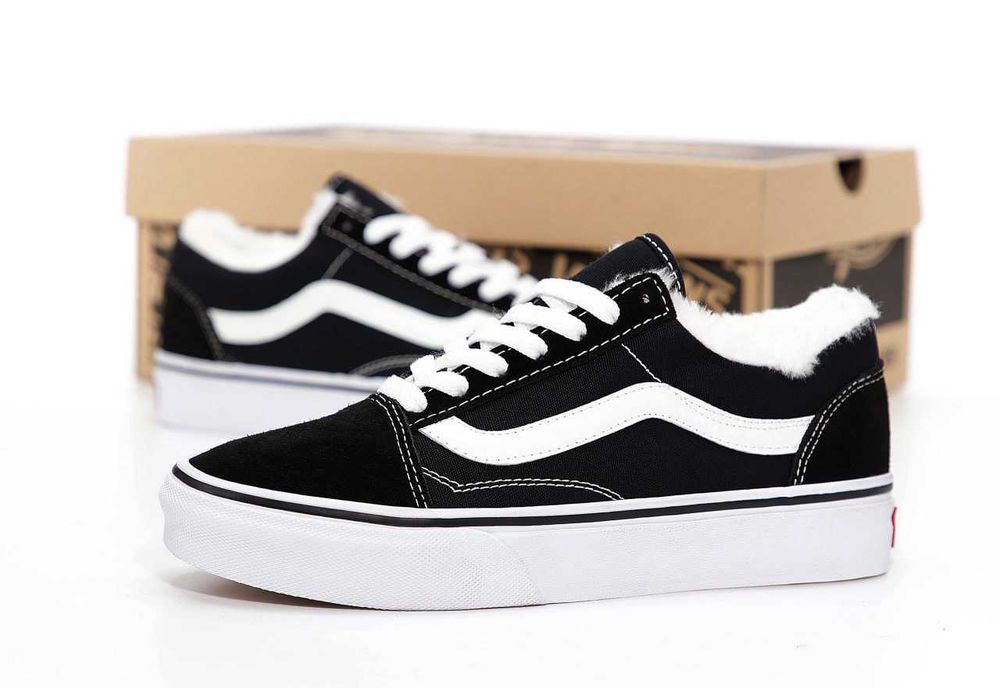 Кеды Vans Old Skool Winter Black White 36-45 Мех! Новинка Зимы 2025!