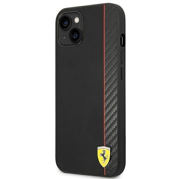 Etui Ferrari do iPhone 14 Plus / 15 Plus 6,7" - Czarny Hardcase Carbon