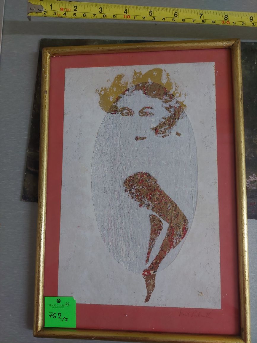 Quadro pintura com moldura