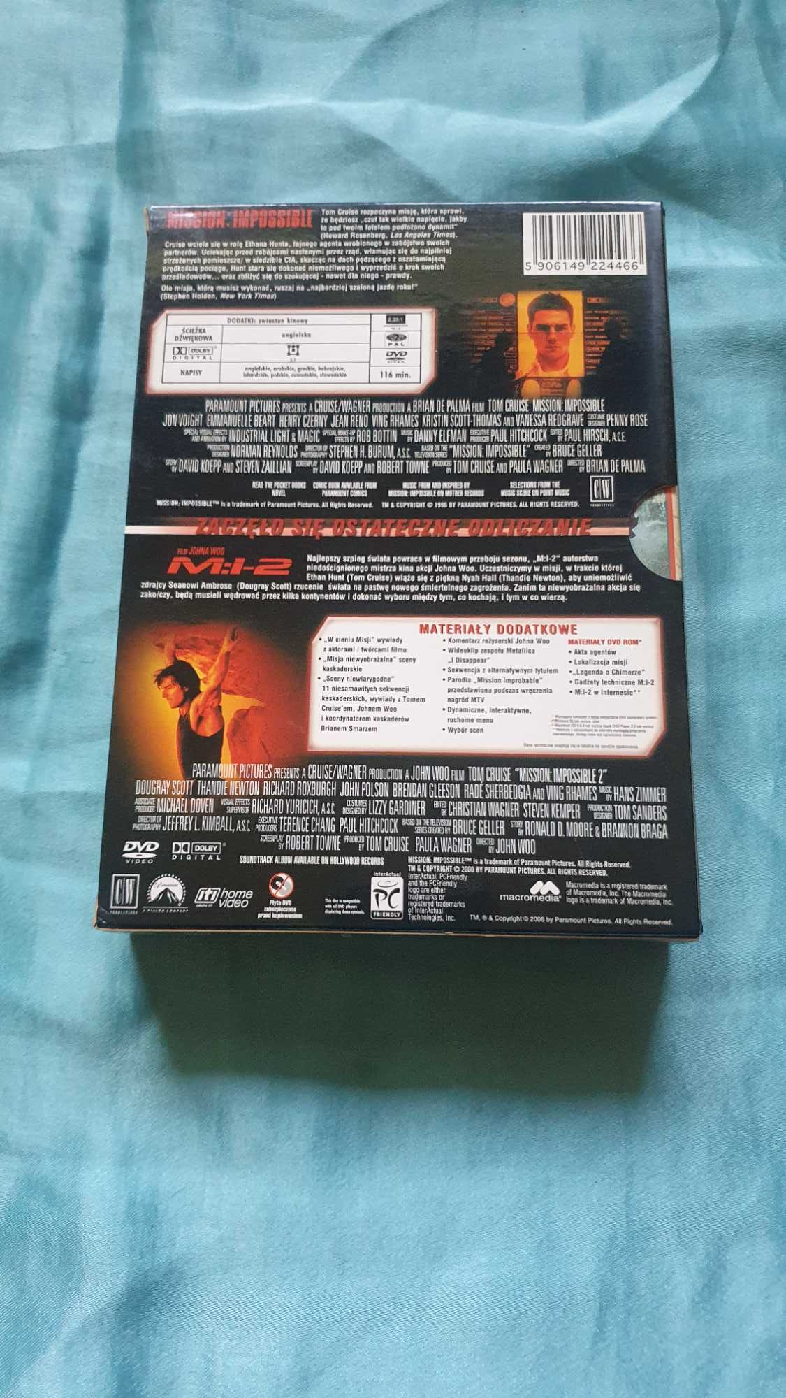 Mission :Impossible  część 1 i 2  DVD