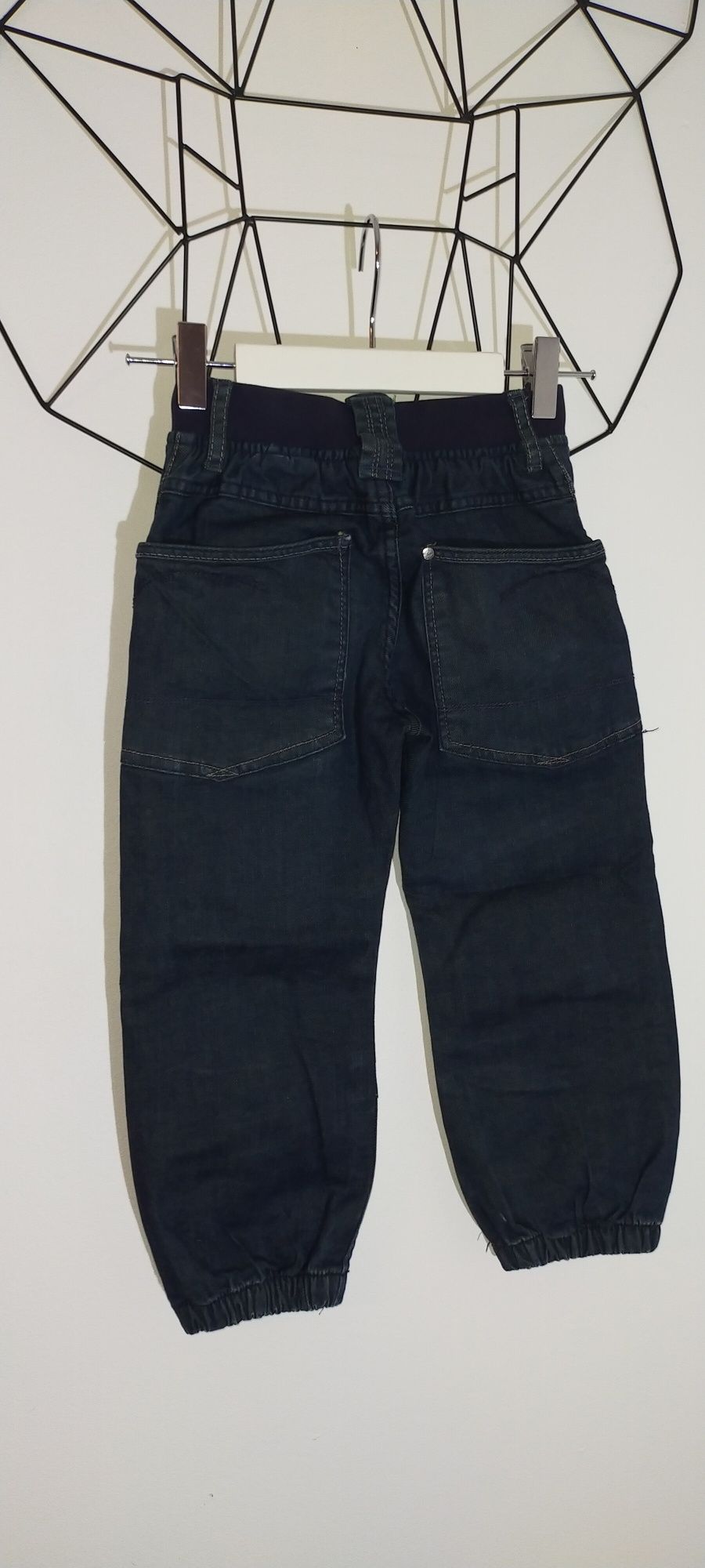 Spodnie jeansowe jeans granatowe 110 alladynki na gumce