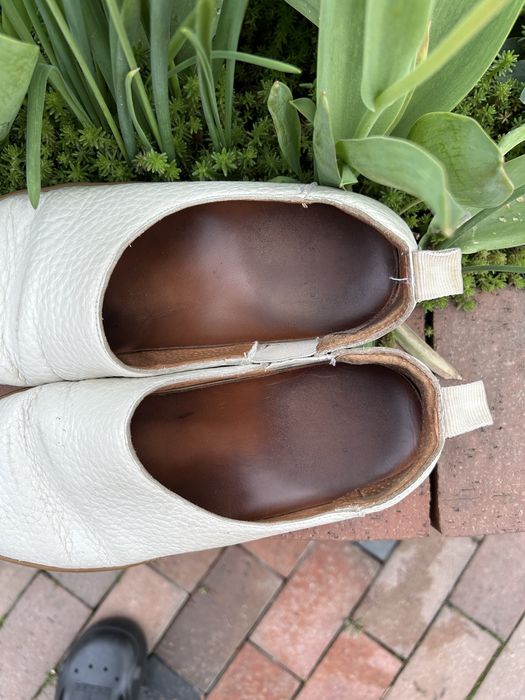 Мокасини шкіряні білі