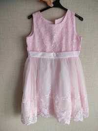 Prześliczna sukienka dla dziewczynki firma ANS rozmiar 122/128