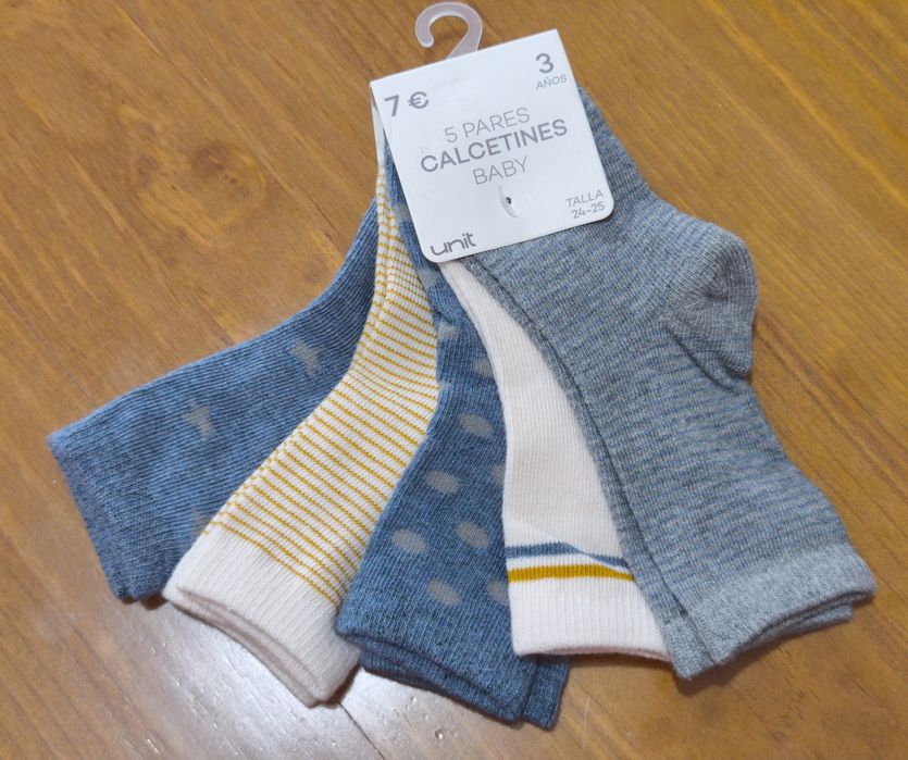 Conjunto de 5 pares de meias Novos da Unit