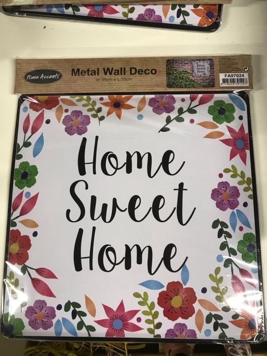Home Sweet Home 35X 35 Cm Metalowy Znak