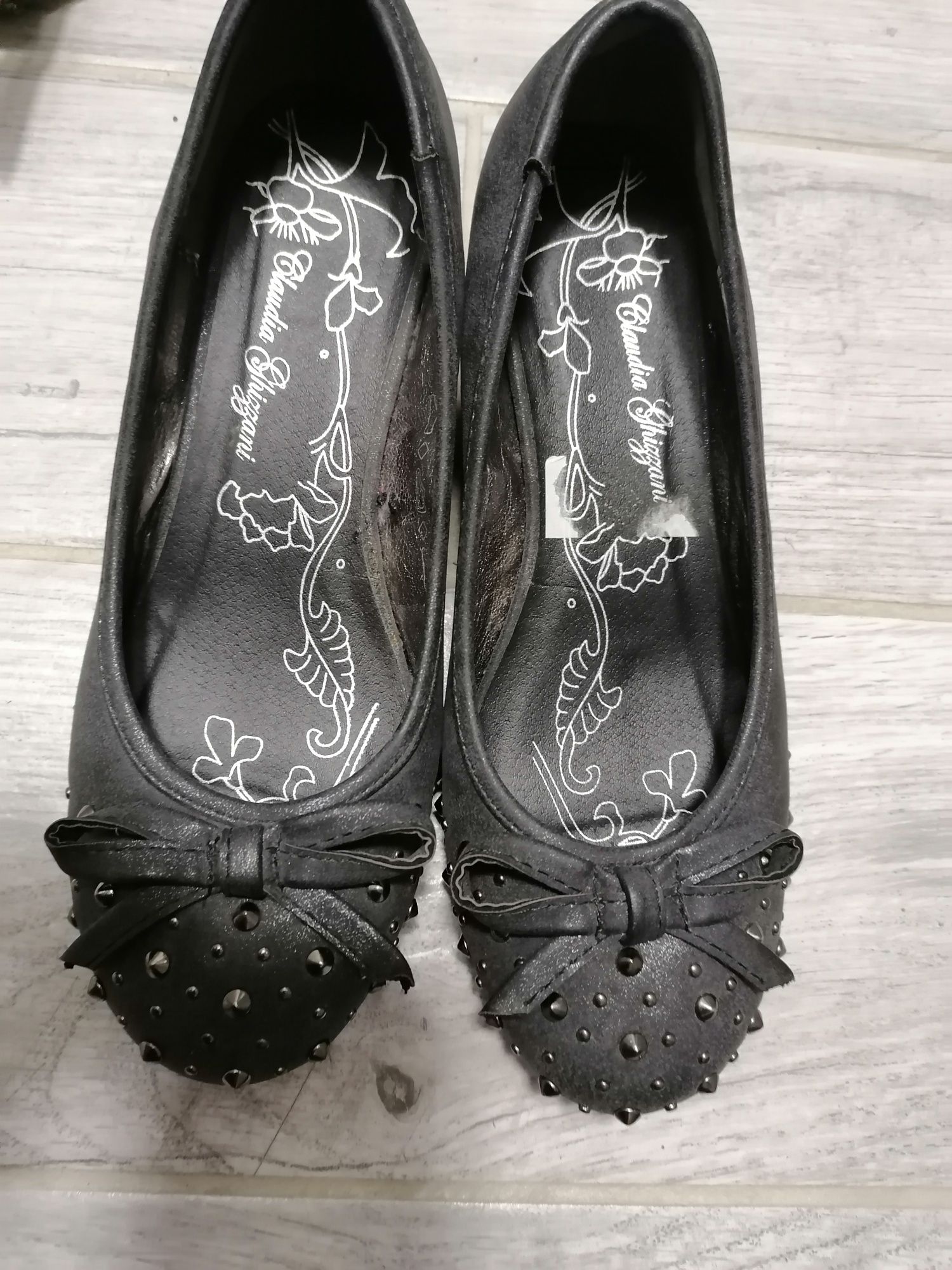 Buty 2 pary  półbuty balerinki  38 graceland brązowe czarne