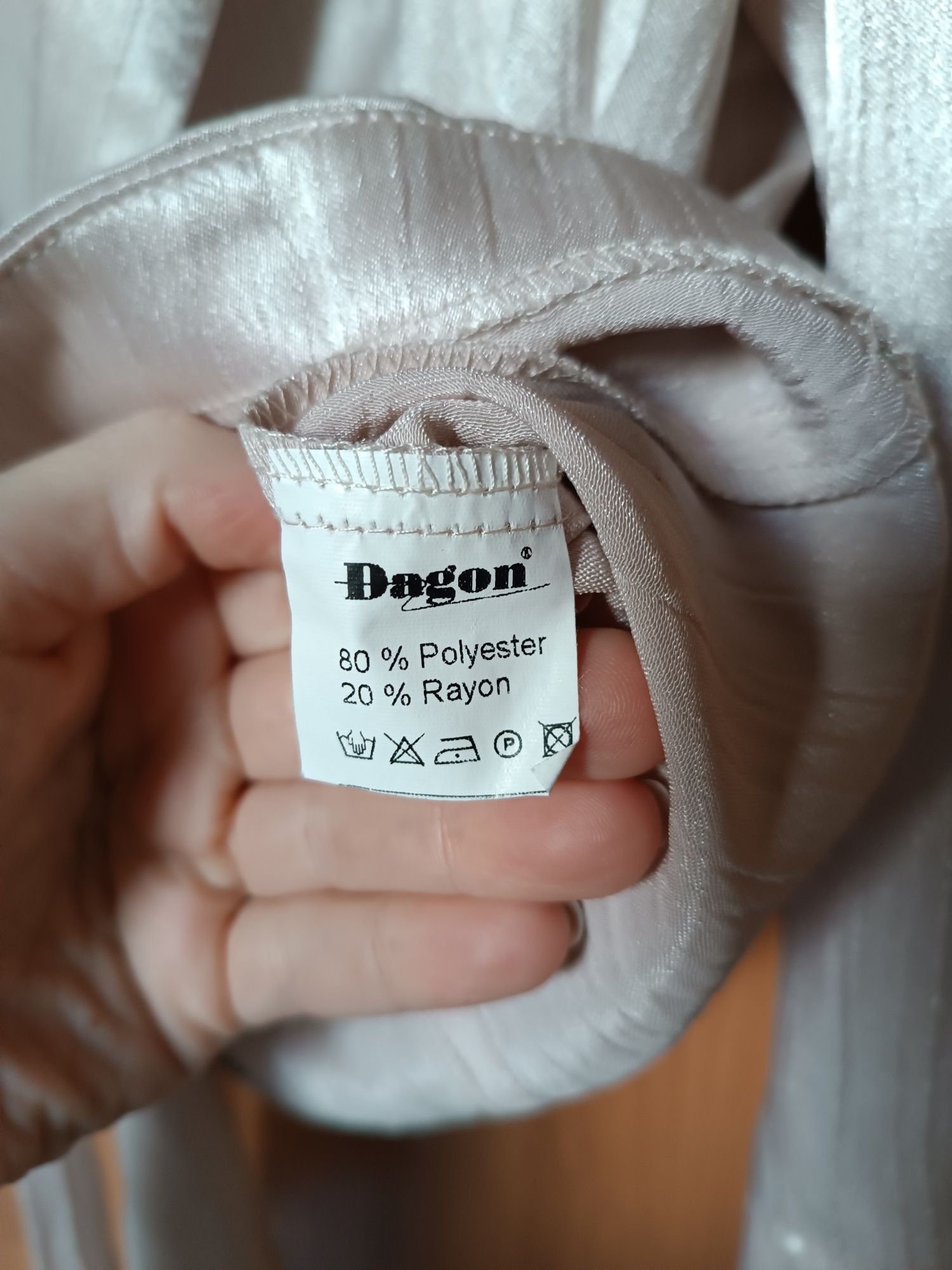 Top beżowy damski bluzka na ramiączkach pod żakiet M-L elegancka