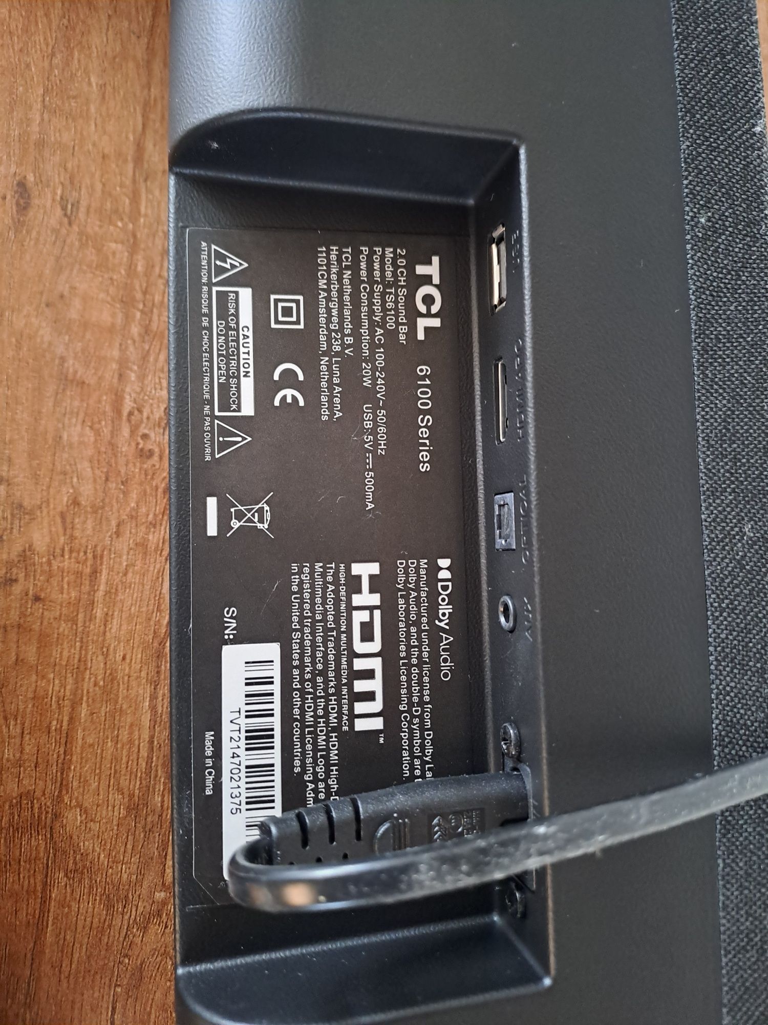 Soundbar Tcl Ts6100