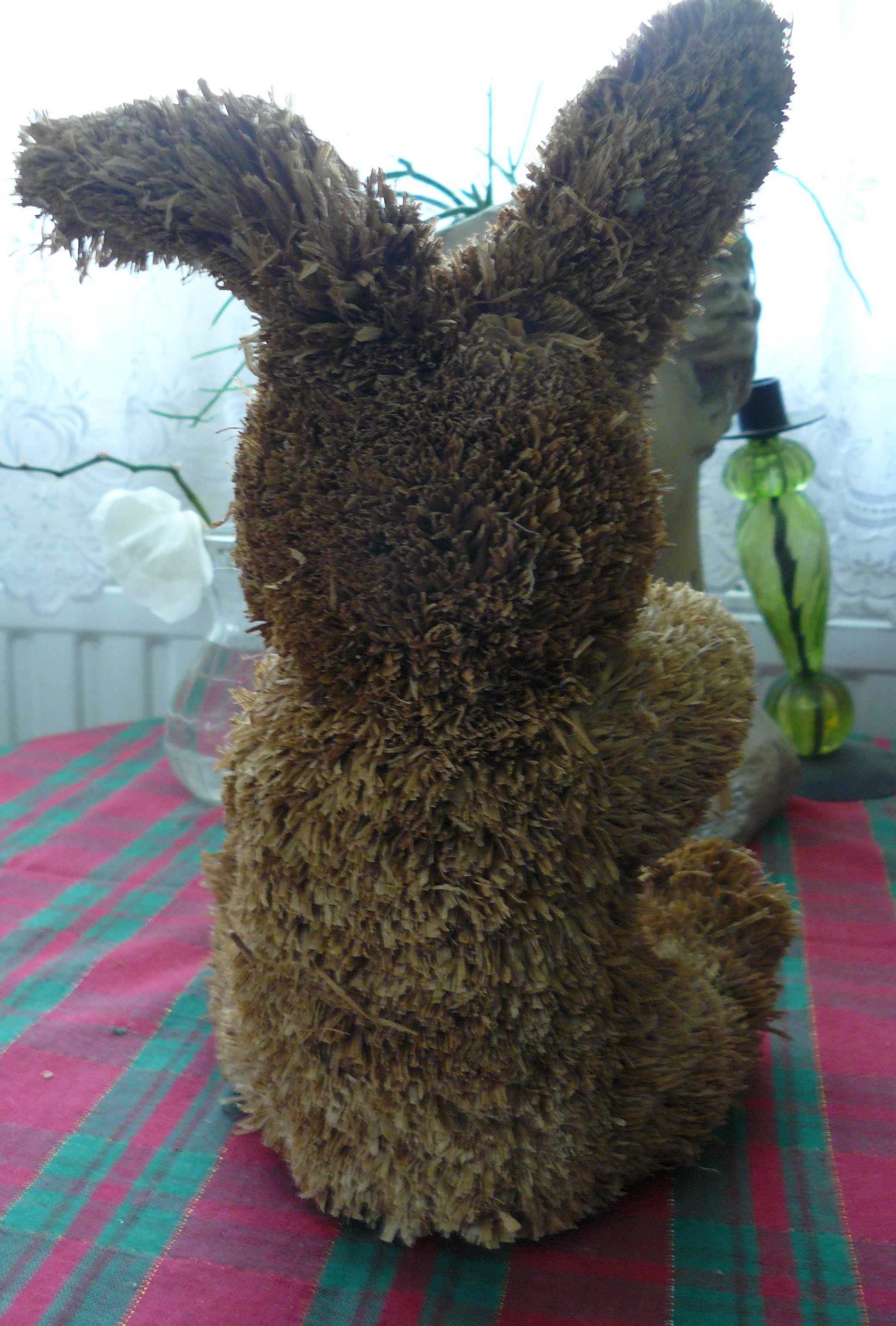 Zając królik ozdoba 31 cm + jajko handmade wstążeczka ceki